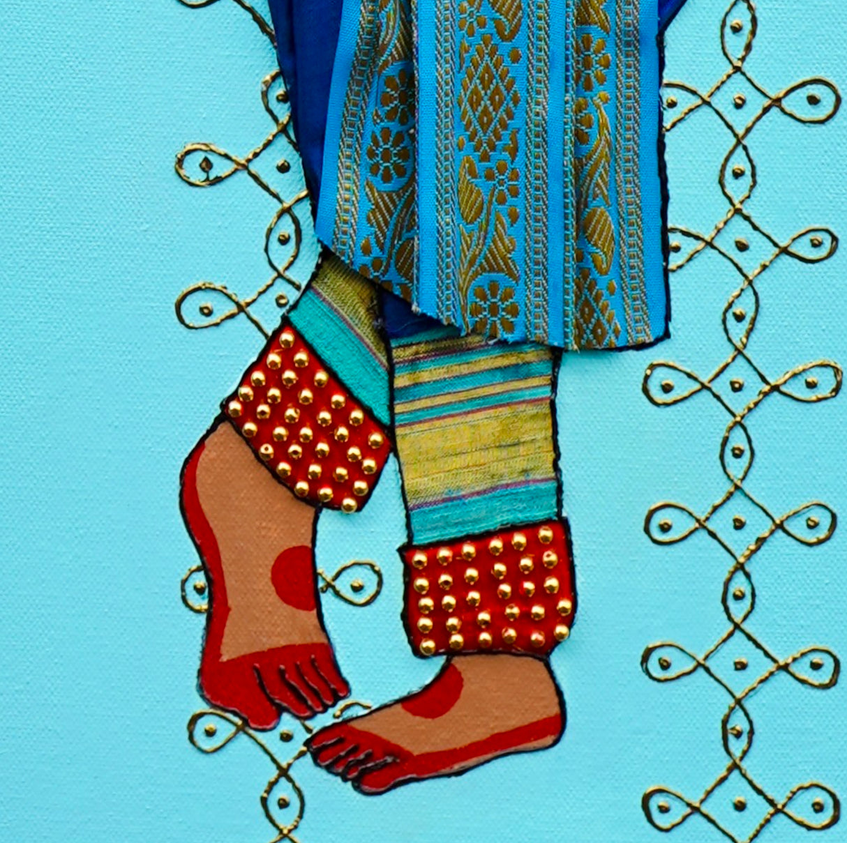 Bhavani | Textured Portrait Painting - Art by Bala