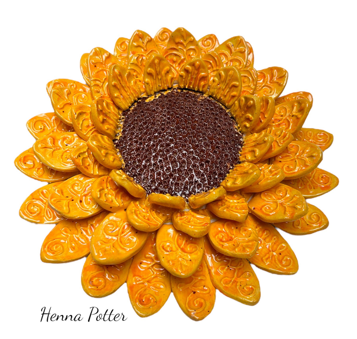 Sunflower - Ceramic Wall Art - Art by Bala