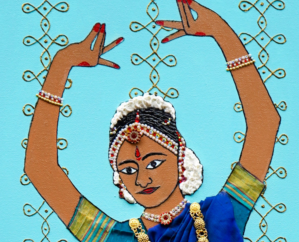 Bhavani | Textured Portrait Painting - Art by Bala