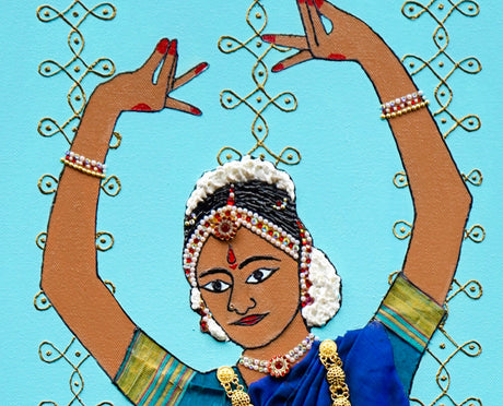 Bhavani | Textured Portrait Painting - Art by Bala