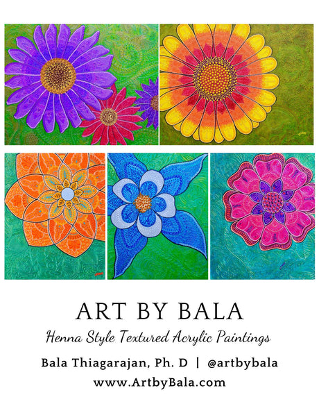 Floral Notecards - Art by Bala