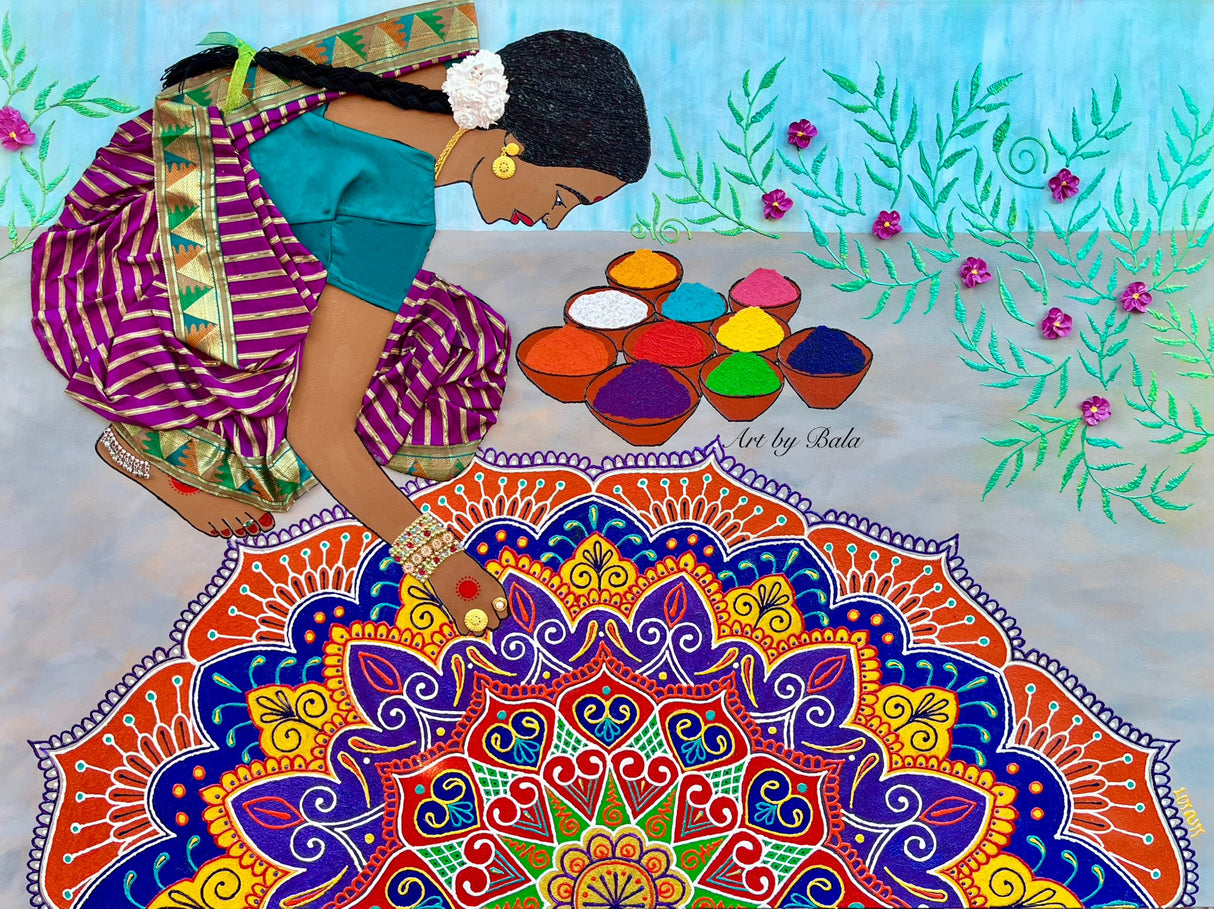 Suvrata | Textured Portrait Painting - Art by Bala