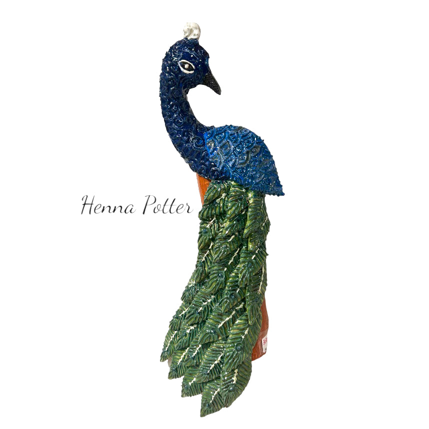 Ceramic Peacock - Art by Bala