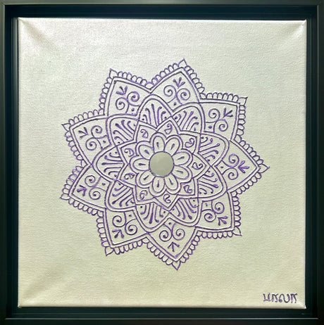 Serenity No. 22 | Original 3D Textured Mandala Painting - Art by Bala