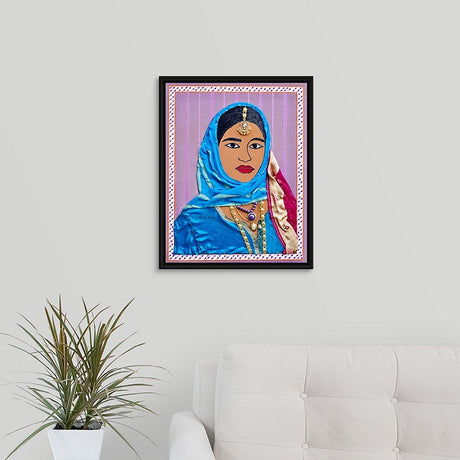 Noor | Textured Portrait Painting - Art by Bala
