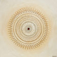 Serene Blooms No. 2 textured floral mandala painting by Bala Thiagarajan, hand-piped iridescent acrylic with sculptural symmetry