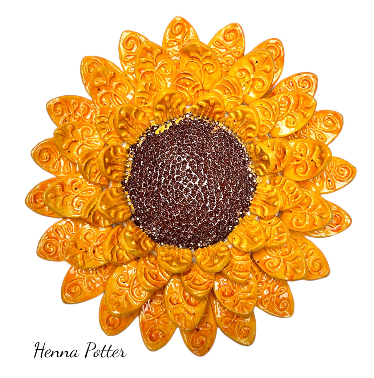 Sunflower -  Ceramic Wall Art - Art by Bala