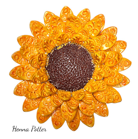 Sunflower -  Ceramic Wall Art - Art by Bala