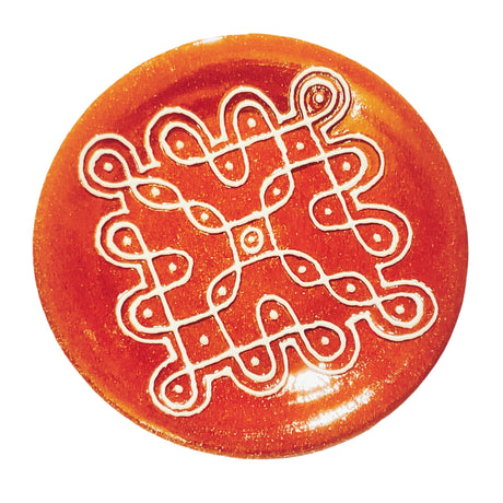 Terracotta Kolam plate 9 - Art by Bala