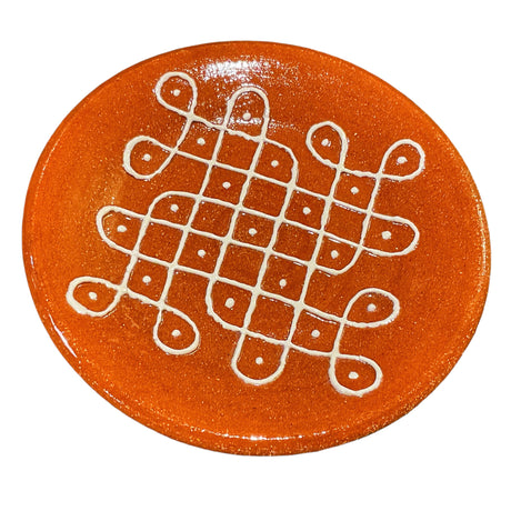 Terracotta Kolam plate 16 - Art by Bala