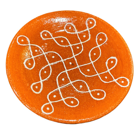 Terracotta Kolam plate 15 - Art by Bala