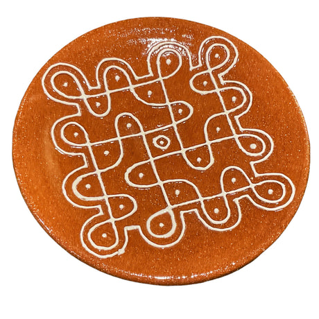 Terracotta Kolam plate 18 - Art by Bala