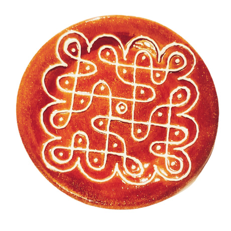 Terracotta Kolam plate 6 - Art by Bala
