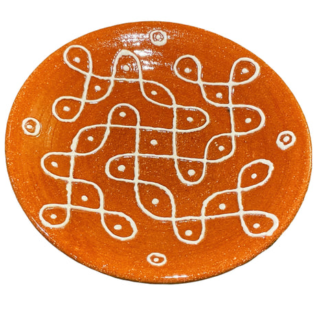 Terracotta Kolam plate 14 - Art by Bala