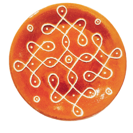 Terracotta Kolam plate 12 - Art by Bala