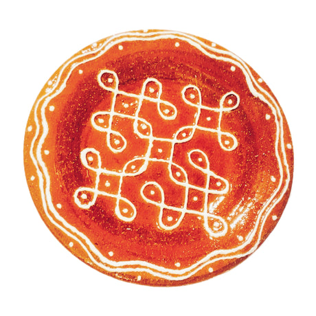 Terracotta Kolam plate 7 - Art by Bala