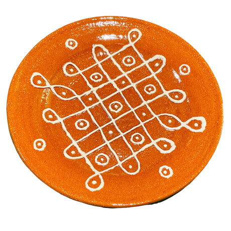 Terracotta Kolam plate 13 - Art by Bala