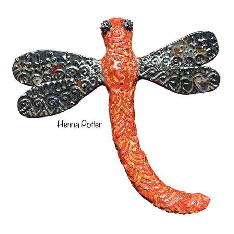 Dragonfly Ceramic Wall Art - 2 - Art by Bala